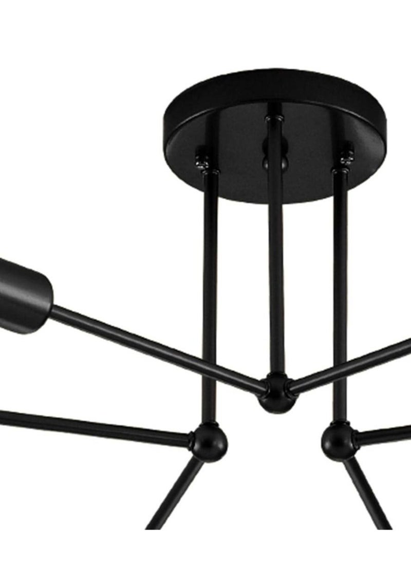 XiuWoo - Modern Ceiling Lights Fixture, 6-Light E27 Base Gold Sputnik Chandelier, Semi Flush Mount Ceiling Lamp for Bedroom Living Room Kitchen (Bulbs NOT Included) - Image 1