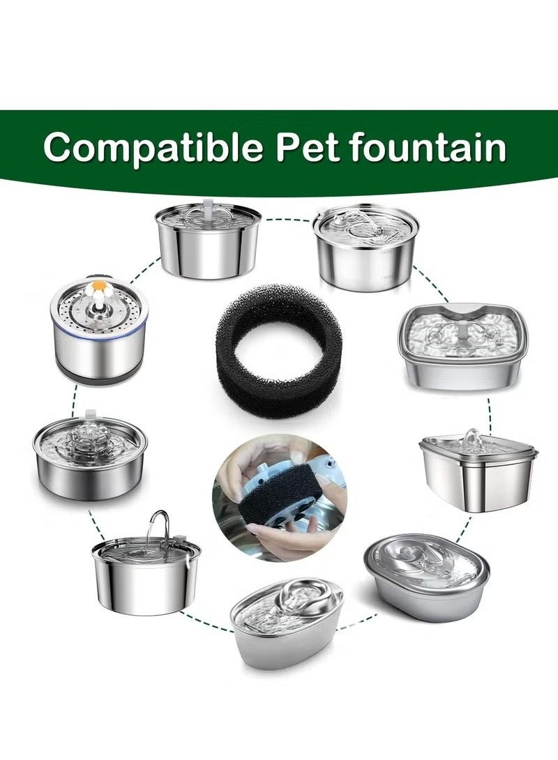 4 Pack Replacement Foam Filters for Pet Water Fountain - Image 2