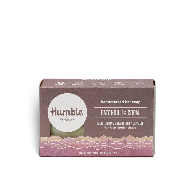 Humble Brands Handcrafted Bar Soap Organic Cold Processed Soap Bars Moisturizing Face  Body Cleanser  Patchouli  Copal