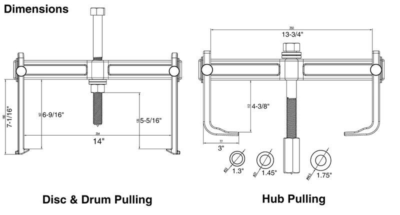 Astro Pneumatic Tool 78830 Heavy Duty Hub Drum and Rotor Puller Kit - Image 4