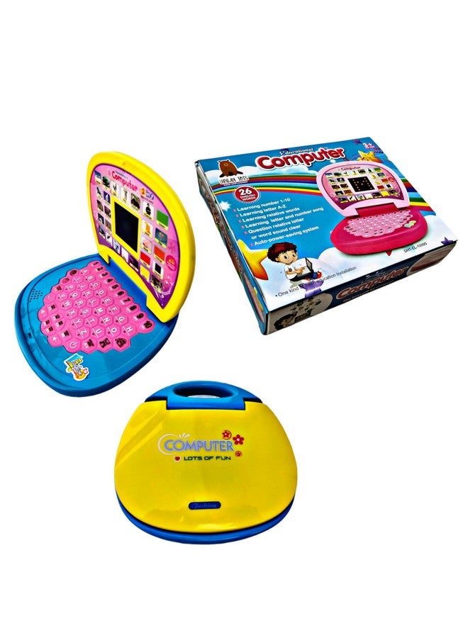 Ruhani Baby Educational Learning Kids Laptop Computer with Screen Sound for Kids, Children’s, Girls & Boys, Fun Toy for Kids, 3 4 5 6 7 + Years Old, (Bule & Yellow) Pack of 1 - Image 5