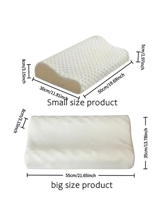 Large White Memory Foam Cervical Neck Pillow Side Back Sleeper Support Improved Sleep - Image 2