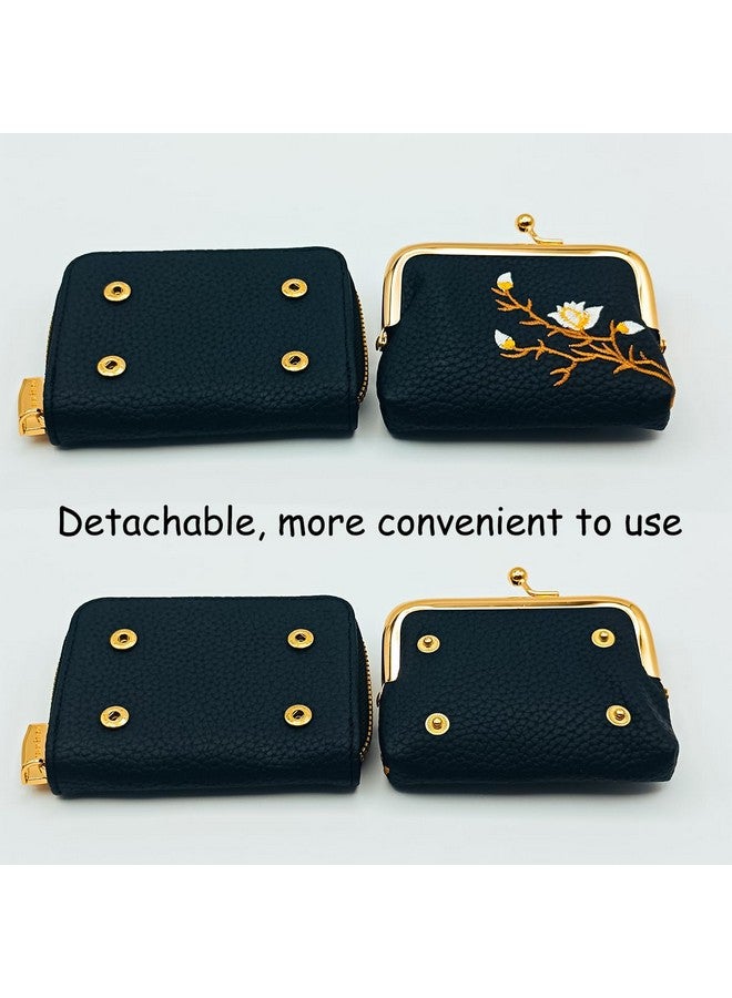 RAMONI Women Wallet Leather Wallet for Women Detachable 2-in-1 Card Wallet Vintage Women Wallet Card Bag Large Capacity Safe Wallet Slim and Easy to Fit in Pocket Coin Pocket - Image 5