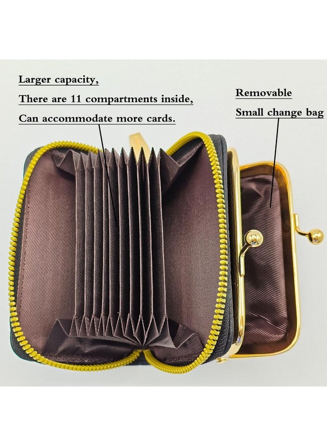 RAMONI Women Wallet Leather Wallet for Women Detachable 2-in-1 Card Wallet Vintage Women Wallet Card Bag Large Capacity Safe Wallet Slim and Easy to Fit in Pocket Coin Pocket - Image 3