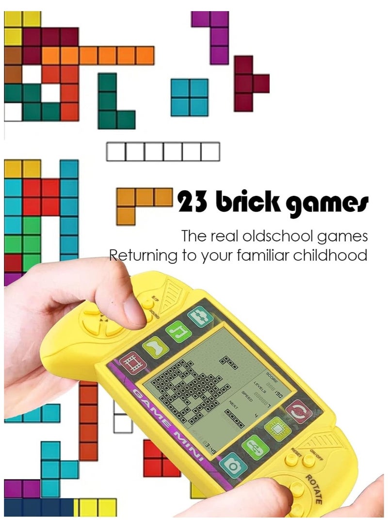 general Building block game machine, built-in 23 puzzle games, 3.5 inch LCD mini portable building block game machine, classic building blocks, tanks, brick breakers, racing cars - Image 2