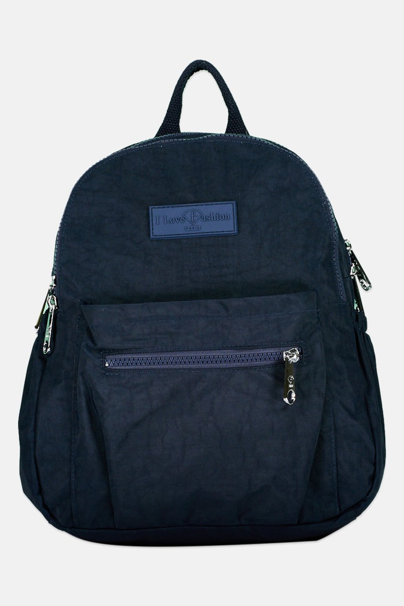 I Love Fashion Women Brand Logo Backpack 26 L x 32 H x 12 W cm, Navy  - Image 1