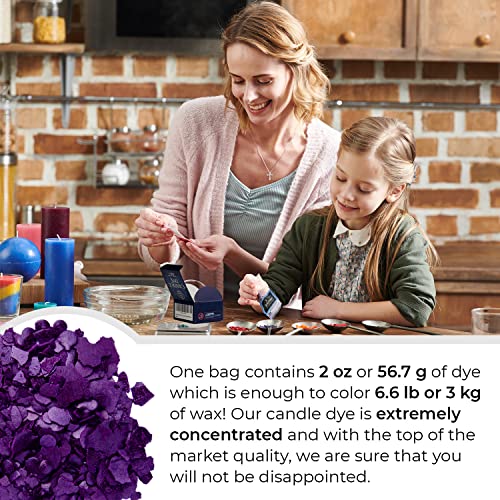 Candle Shop Violet Candle Dye 2oz for Soy Candle Making – Highly Concentrated Candle Wax Dyes – Candle Shop Premium Color Dye Chips for Soy Wax, Beeswax, Paraffin - Image 4