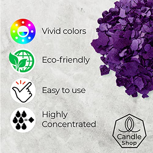 Candle Shop Violet Candle Dye 2oz for Soy Candle Making – Highly Concentrated Candle Wax Dyes – Candle Shop Premium Color Dye Chips for Soy Wax, Beeswax, Paraffin - Image 3