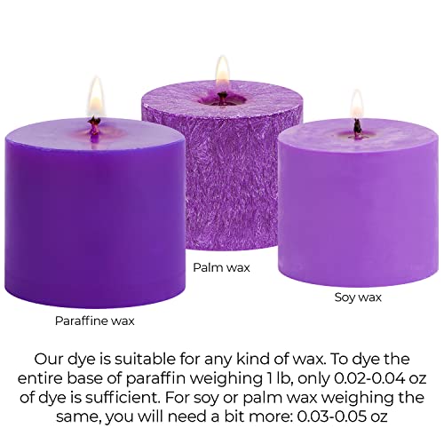Candle Shop Violet Candle Dye 2oz for Soy Candle Making – Highly Concentrated Candle Wax Dyes – Candle Shop Premium Color Dye Chips for Soy Wax, Beeswax, Paraffin - Image 5