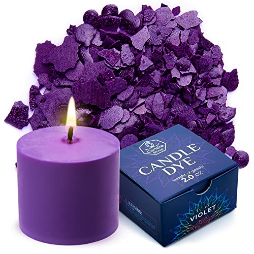 Candle Shop Violet Candle Dye 2oz for Soy Candle Making – Highly Concentrated Candle Wax Dyes – Candle Shop Premium Color Dye Chips for Soy Wax, Beeswax, Paraffin - Image 1