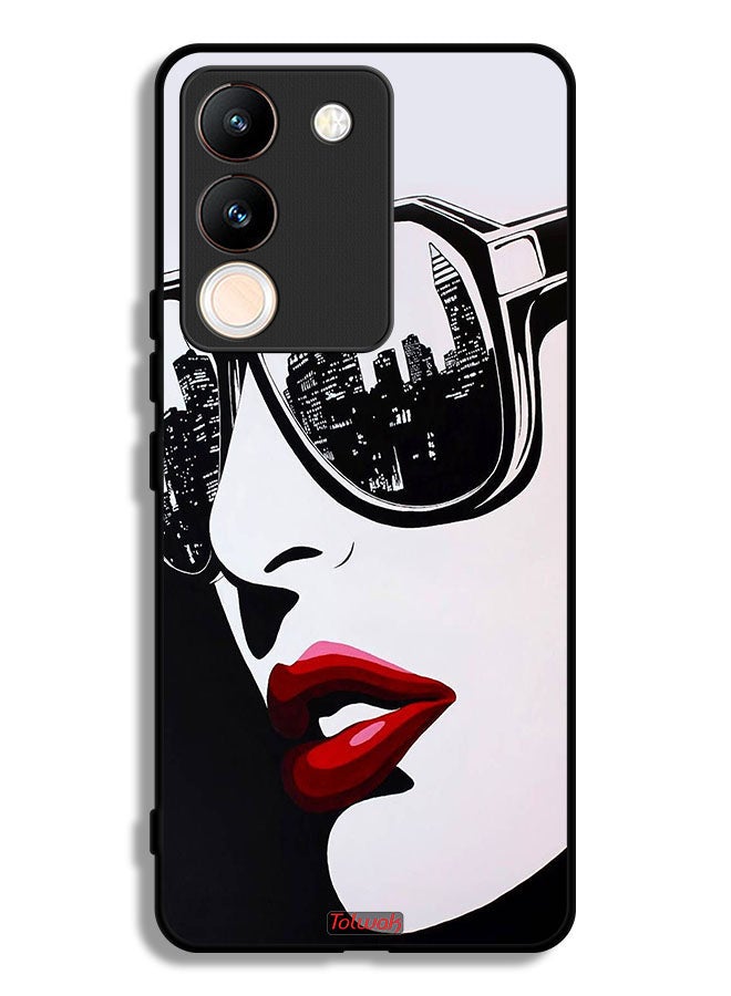 Tolwak غطاء حماية vivo Y200 بوجه فتاة فن تجريدي - Image 1