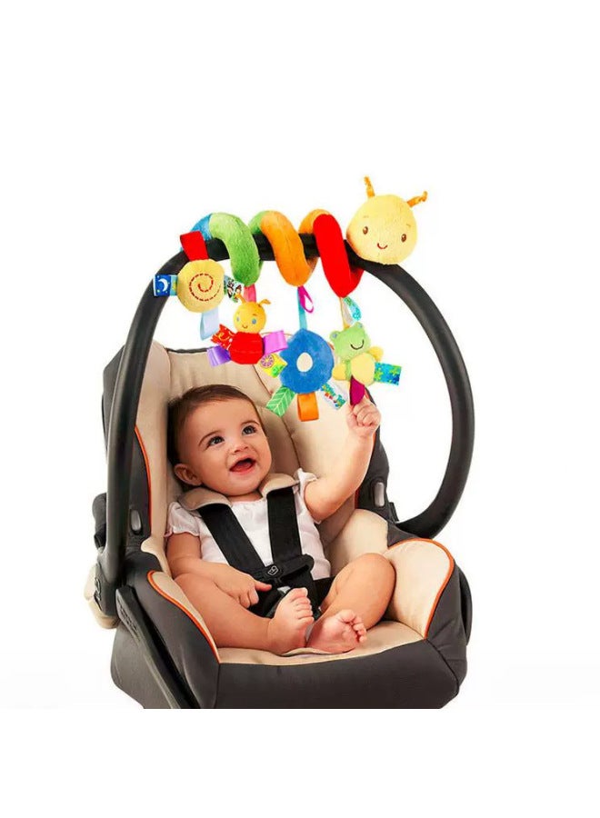 Caterpillar Bed Winding Label Toy Car Bed Hanging Comfort Doll Baby Comfort Toy Baby Label Bed Winding Cross Border-Color:Caterpillar Bed Wrap (upgraded Tying Rope) - Image 5