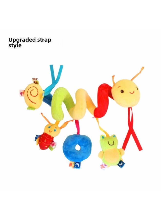 Caterpillar Bed Winding Label Toy Car Bed Hanging Comfort Doll Baby Comfort Toy Baby Label Bed Winding Cross Border-Color:Caterpillar Bed Wrap (upgraded Tying Rope) - Image 1