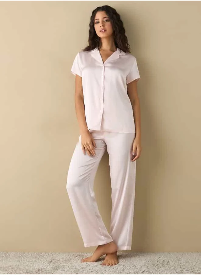 FAV Camp Collar Shirt and Pyjama Set