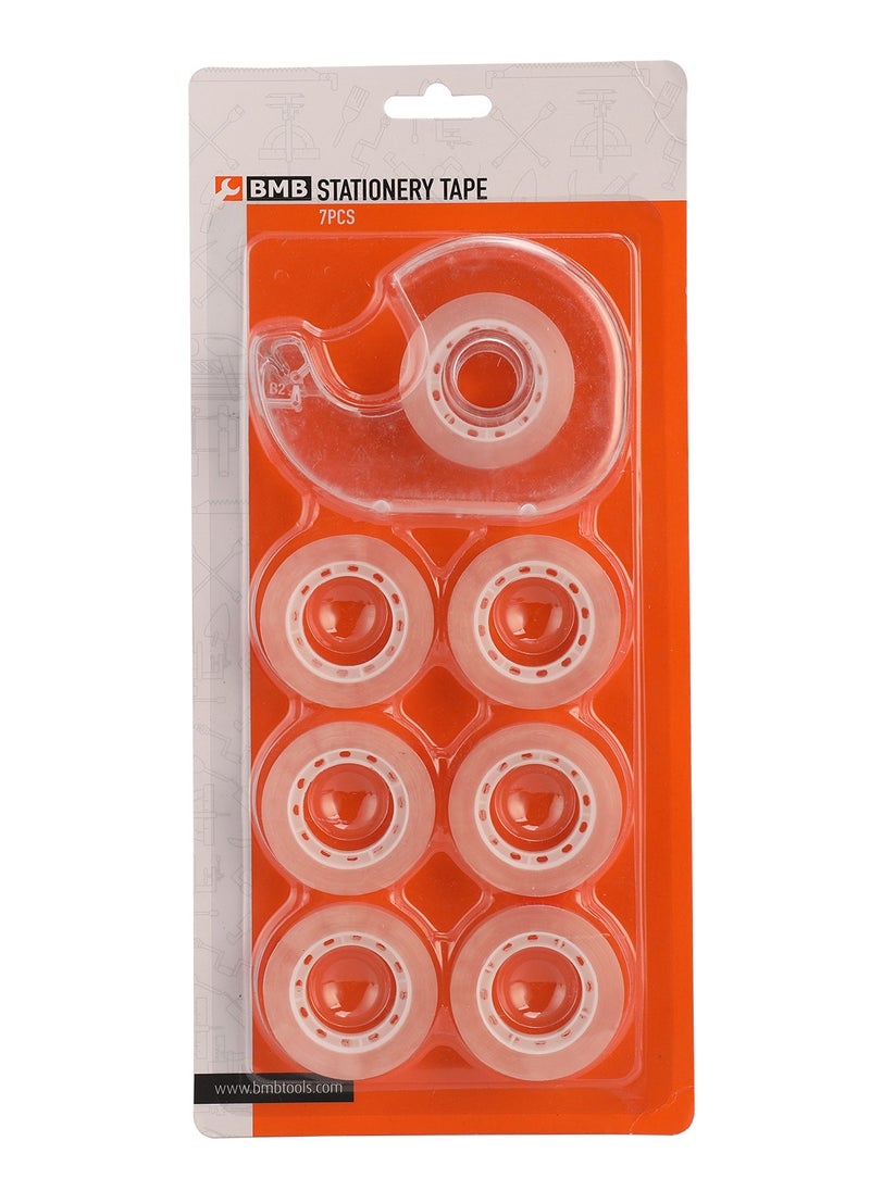 BMB tools Stationery tape with plastic tape machine 7 Pieces  - Image 4