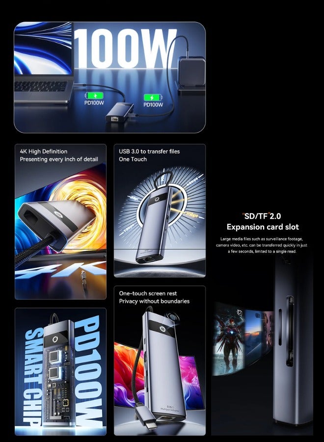 Premix 8 in1 USB C Hub 4K At 60Hz Type C to HDMI  Multifunctional Adapter - Image 5