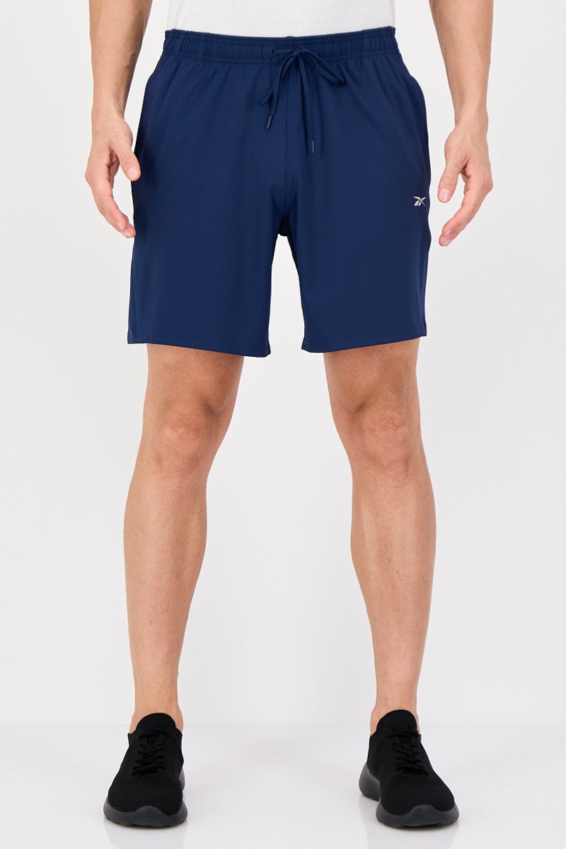 Reebok Men Sportswear Fit Drawstring Training Shorts, Navy - Image 1