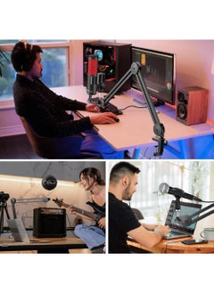 Rock Pow Microphone Boom Arm Heavy Duty Boom Arm Mic Stand Suspension Scissor Mic Arm Desk Mount with Upgraded Mic Clip Max Clamping Range 60mm for Blue Yeti Snowball Shure Hyperx Quadcast & Other Mic  - Image 3