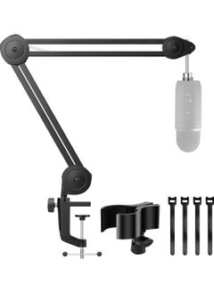 Rock Pow Microphone Boom Arm Heavy Duty Boom Arm Mic Stand Suspension Scissor Mic Arm Desk Mount with Upgraded Mic Clip Max Clamping Range 60mm for Blue Yeti Snowball Shure Hyperx Quadcast & Other Mic  - Image 1