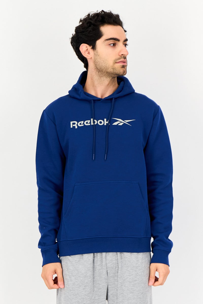 Reebok هودي رياضي للرجال بأكمام طويلة مناسب في الهواء الطلق، أزرق - Image 1