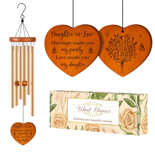 Damaigiift Daughter in Law Gifts Birthday Wedding Gift for Daughter in Law Wind Chimes Anniversary Presents for Future Daughter inLaw Son Girlfriend from Mother Mom Mother in Law - Image 1