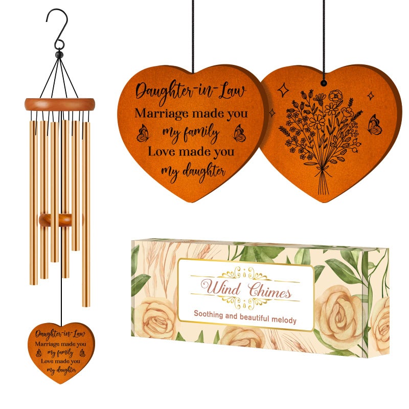 Damaigiift Daughter in Law Gifts Birthday Wedding Gift for Daughter in Law Wind Chimes Anniversary Presents for Future Daughter inLaw Son Girlfriend from Mother Mom Mother in Law - Image 2
