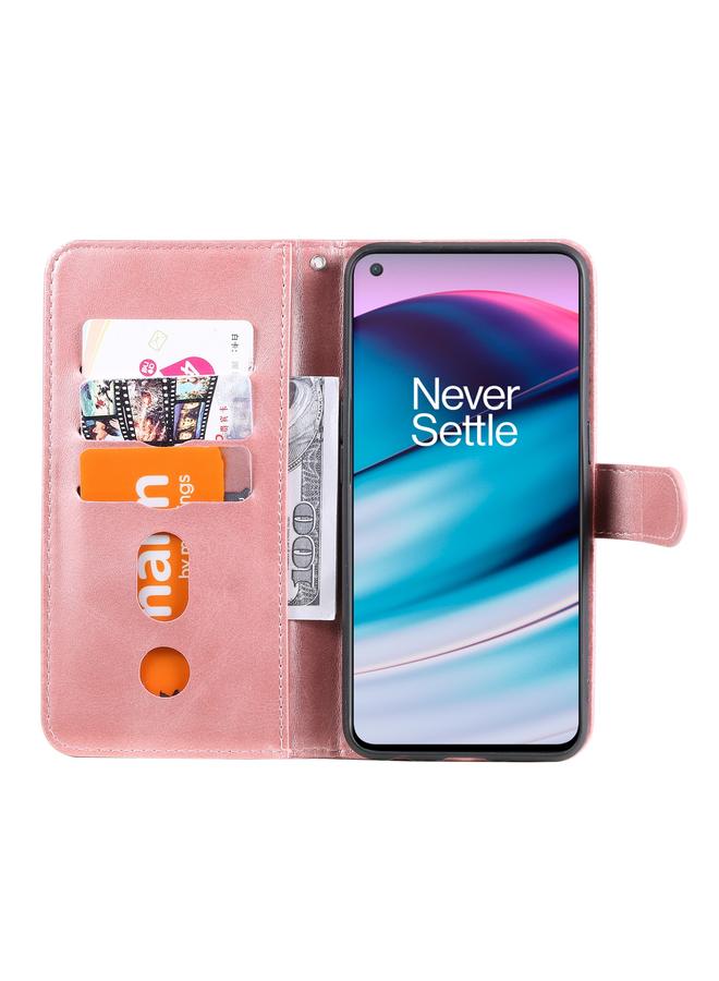 اس-توب جراب لهاتف OnePlus Nord CE 5G جراب جلدي أنيق بسحاب من جلد العجل مع حامل وفتحات للبطاقات ووظيفة المحفظة - Image 4