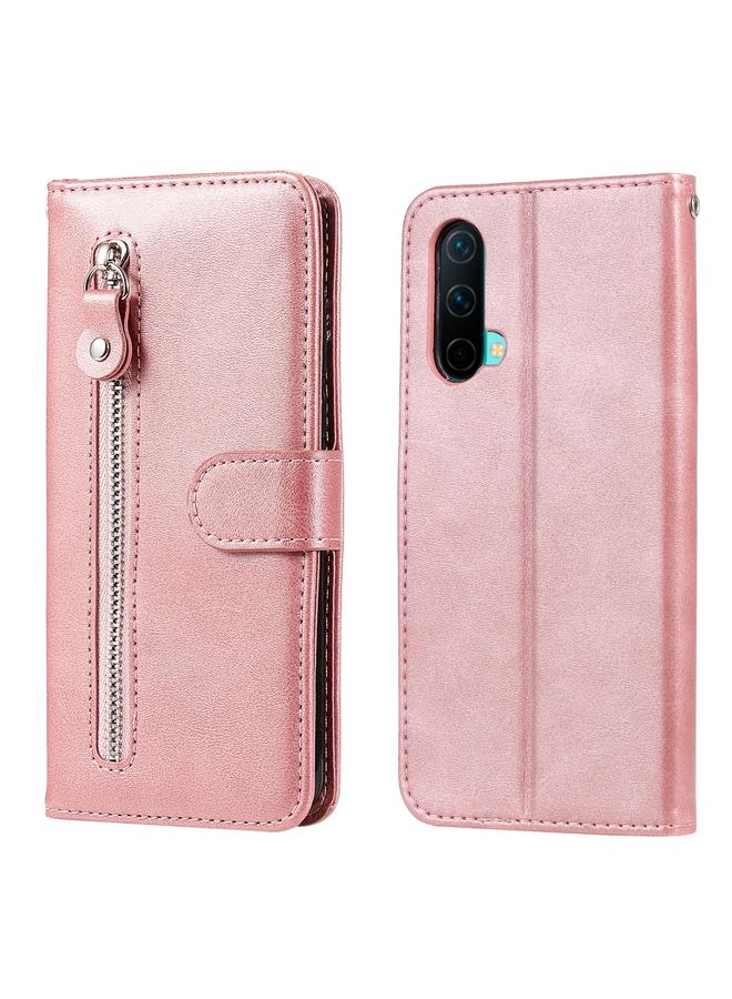 اس-توب جراب لهاتف OnePlus Nord CE 5G جراب جلدي أنيق بسحاب من جلد العجل مع حامل وفتحات للبطاقات ووظيفة المحفظة - Image 1