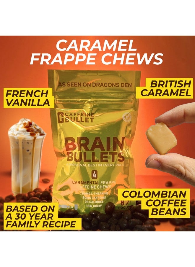 Caffeine Bullet 80mg Caffeine & 160mg L-Theanine Focus Enhancing Energy Chews (40 Servings) - Neuroscience Backed Nootropic Stack, Mental Acuity & Cognitive Support | Caramel Frappe Flavor Brain Bullet - Image 2