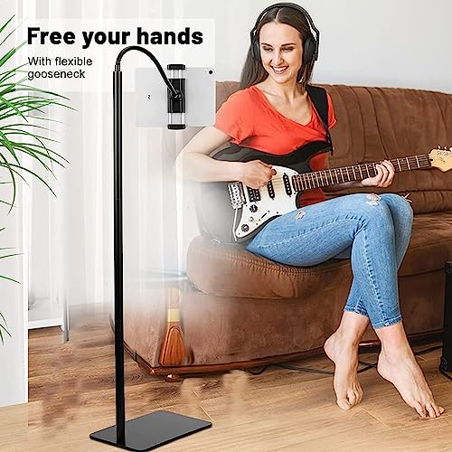 HOLD UP Sturdy Base Lazy Mobile/Tablet Holder Height-Adjustable Stand with 360 Rotatable Phone Holder and Flexible Gooseneck for Leisure Watching and/or Photoshoot & Videography, Live Broadcasting - Image 2