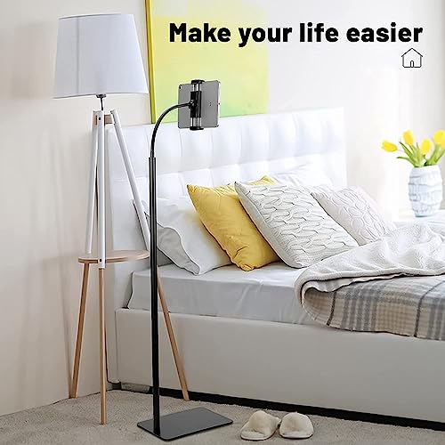 HOLD UP Sturdy Base Lazy Mobile/Tablet Holder Height-Adjustable Stand with 360 Rotatable Phone Holder and Flexible Gooseneck for Leisure Watching and/or Photoshoot & Videography, Live Broadcasting - Image 4