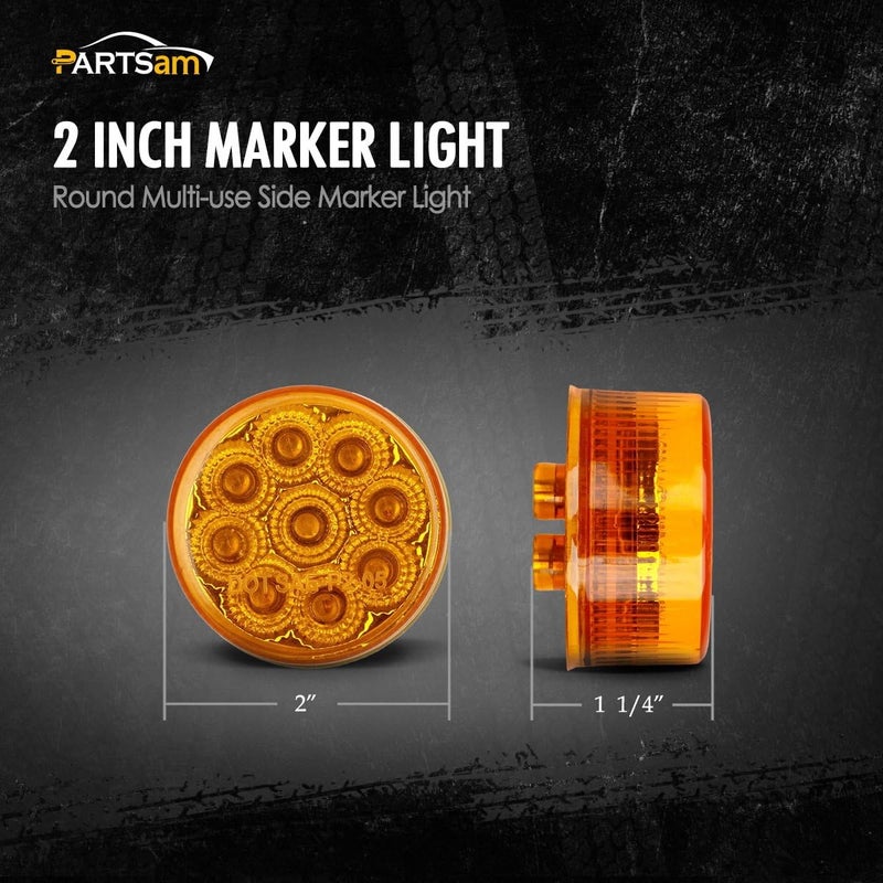 Partsam 10Pcs 2-Inch Round LED Marker Lights - Image 4