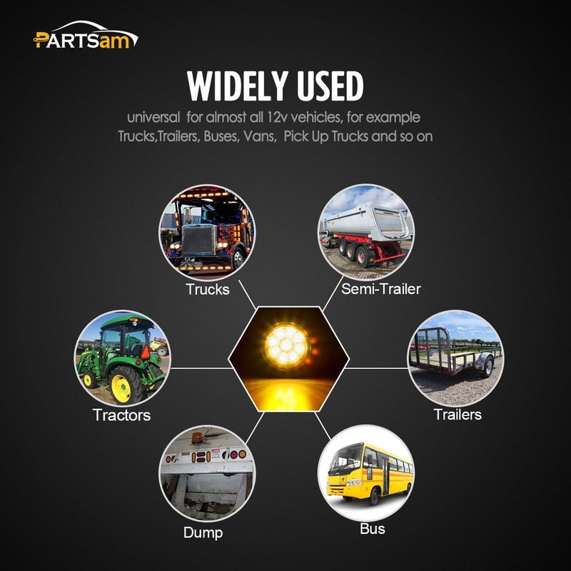 Partsam 10Pcs 2-Inch Round LED Marker Lights - Image 5