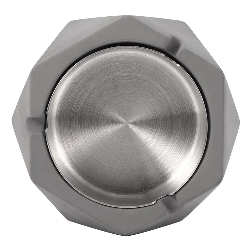 Nordic Style Geometric Cement Ashtray Cigarette Ashes Tray Holder for Home Living RoomDark Gray - Image 1