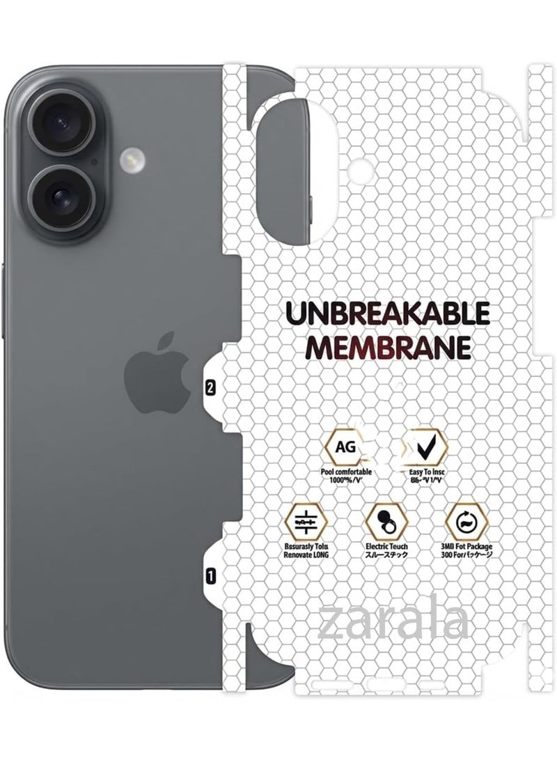Muzz Matte Back Sticker Screen Protector for iPhone 17 Pro Max, Anti-Fingerprint, Anti-Scratch, Flexible Gel Film - Image 5