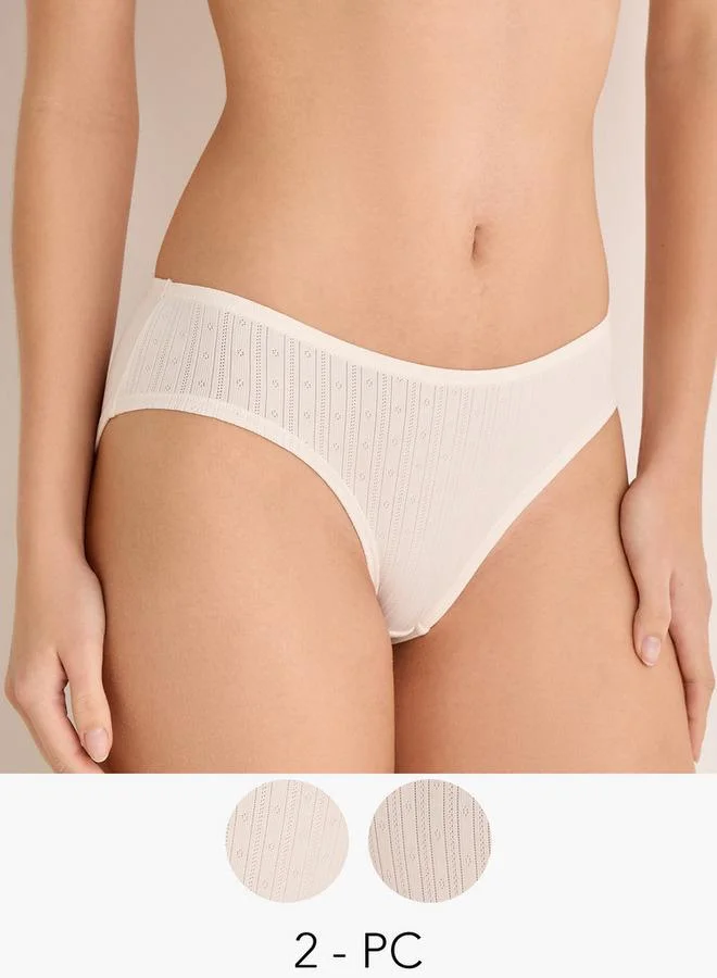 سبلاش فيڤ Set of 2   High Leg Briefs with Bow Accent