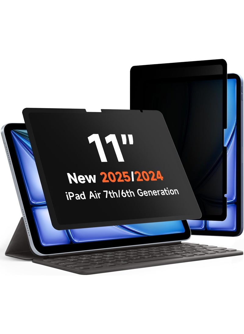 Privacy Screen Protector for iPad Air 11 Inch M4/M3/M2 (8th/7th/6th Generation, 2026/2025/2024), Removable Magnetic Screen Film with 30-Degree Anti-Spy Privacy Filter, Matte Finish - Image 1