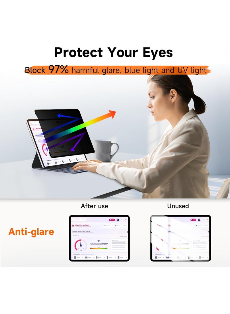 Privacy Screen Protector for iPad Air 11 Inch M4/M3/M2 (8th/7th/6th Generation, 2026/2025/2024), Removable Magnetic Screen Film with 30-Degree Anti-Spy Privacy Filter, Matte Finish - Image 2