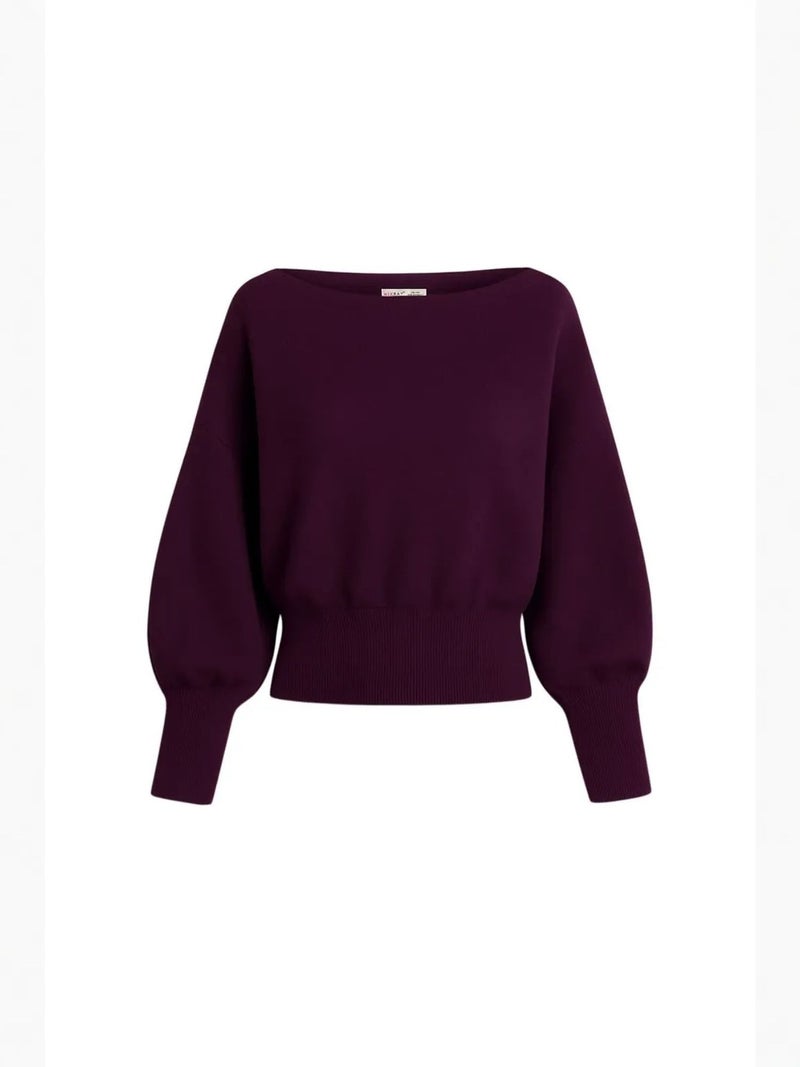 Mixray Ribbed Boat Neck Sweater - Image 1