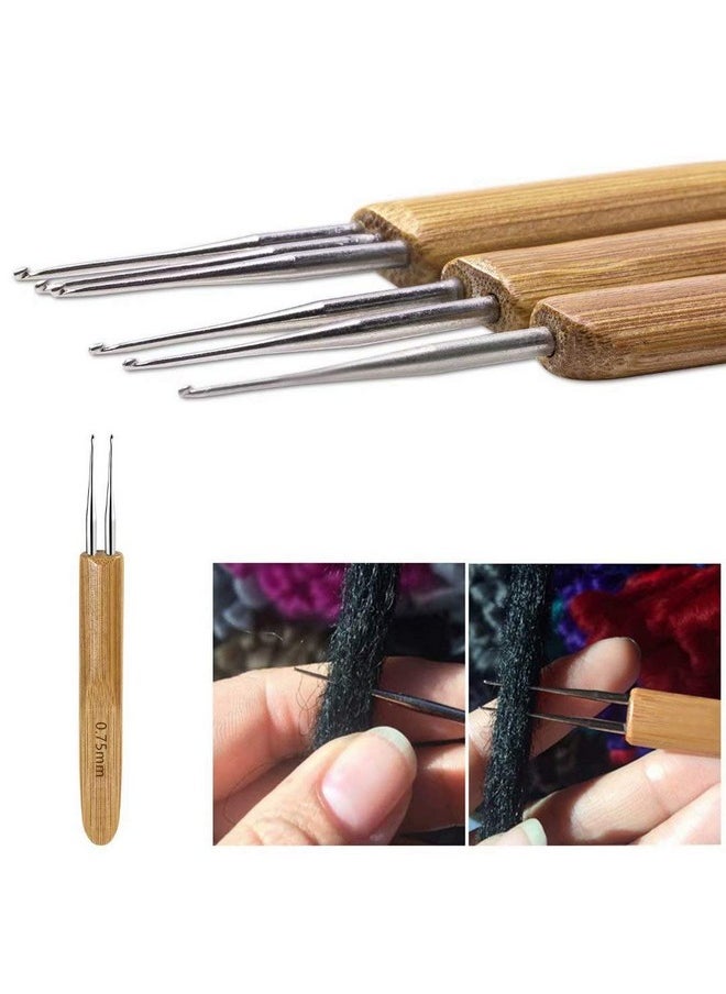 FFNIU - 5 Pcs Dreadlocks Tool Set Includes 3 Pcs Dreadlocks Crochet 1 Hook 2 Hooks 3 Hooks Hair Weaving Needle Crochet 2 Pcs Crochet Hair Tools Interlocking Dreadlock Needle Accessories For Braid Craft - Image 1