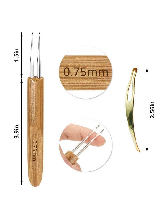 FFNIU - 5 Pcs Dreadlocks Tool Set Includes 3 Pcs Dreadlocks Crochet 1 Hook 2 Hooks 3 Hooks Hair Weaving Needle Crochet 2 Pcs Crochet Hair Tools Interlocking Dreadlock Needle Accessories For Braid Craft - Image 1