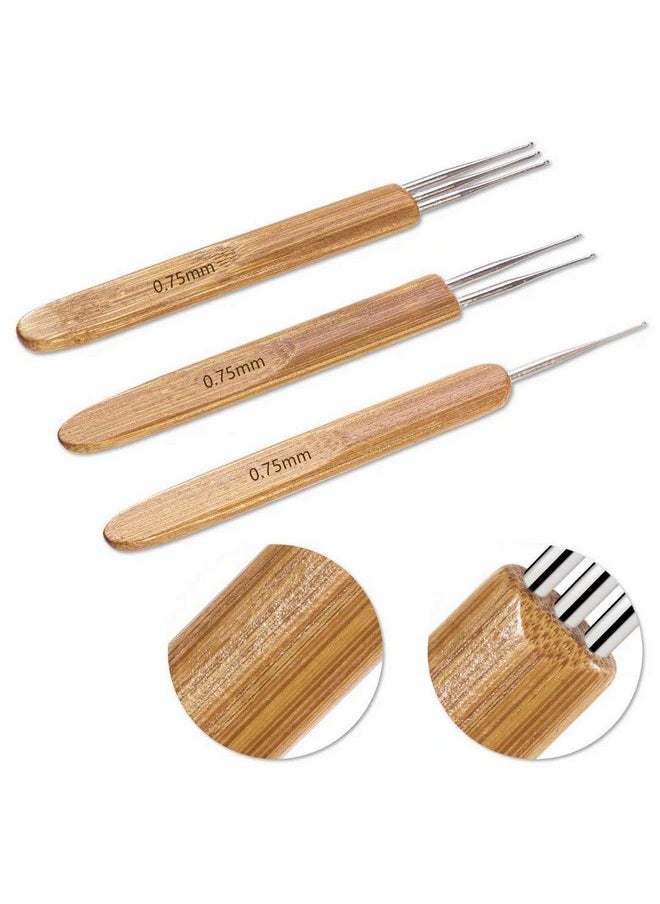 FFNIU - 5 Pcs Dreadlocks Tool Set Includes 3 Pcs Dreadlocks Crochet 1 Hook 2 Hooks 3 Hooks Hair Weaving Needle Crochet 2 Pcs Crochet Hair Tools Interlocking Dreadlock Needle Accessories For Braid Craft - Image 1