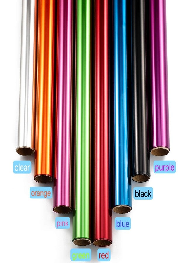 shareluck 8 Colors - Colored Cellophane Wrap for Gift Baskets & DIY Craft - Colored Cello Wrap, Valentine's Day, Easter Decoration-(17” x 10ft x 8 Rolls) - Image 5
