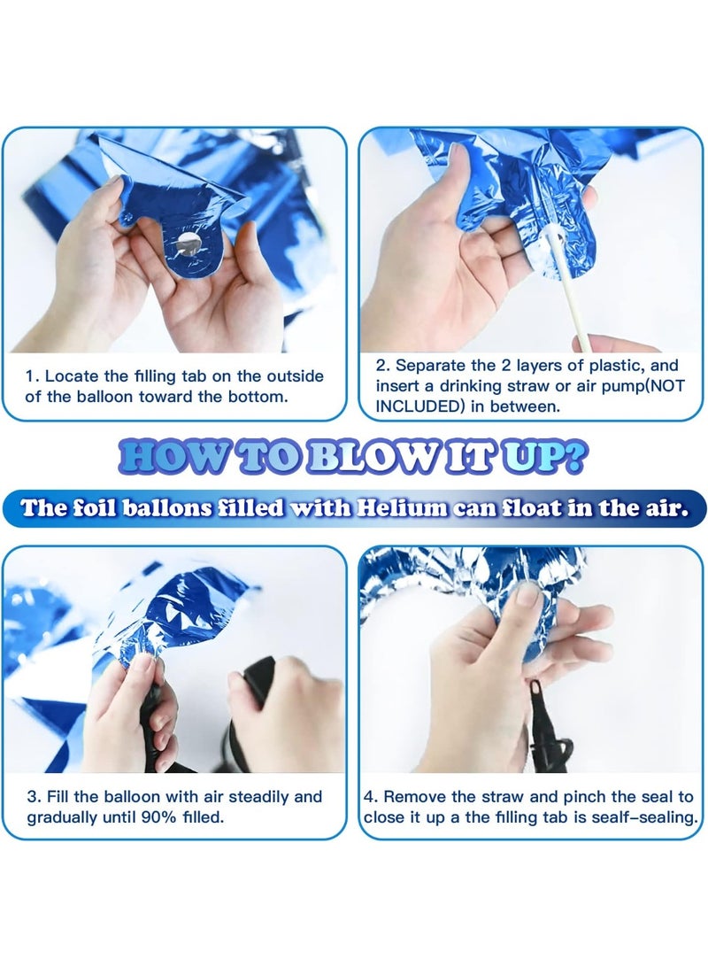Sonic Birthday Decoration for Boys – 6pcs Foil Balloons, Happy Birthday Party Decorations, Accessories & Party Supplies - Image 2