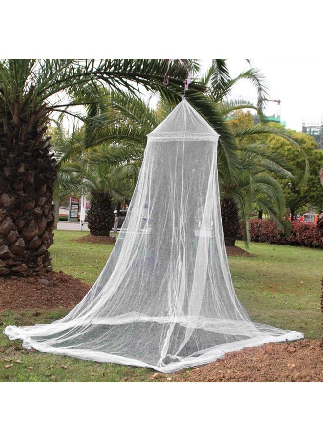 نيبمينينت ناموسية سرير من الدانتيل بتصميم قبة نسيج أبيض 250x900x60سم - Image 1