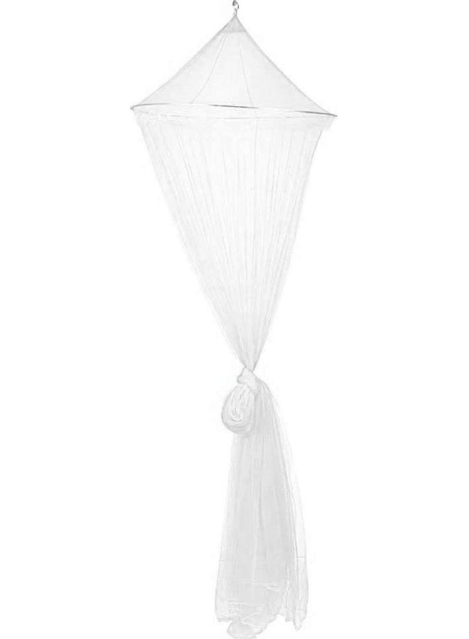 نيبمينينت ناموسية سرير من الدانتيل بتصميم قبة نسيج أبيض 250x900x60سم - Image 4