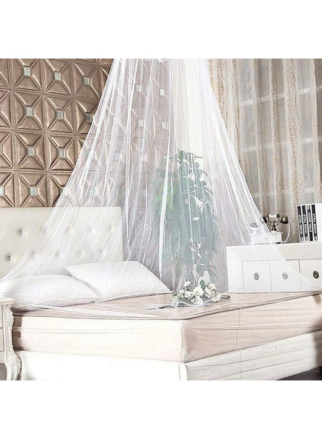 نيبمينينت ناموسية سرير من الدانتيل بتصميم قبة نسيج أبيض 250x900x60سم - Image 2
