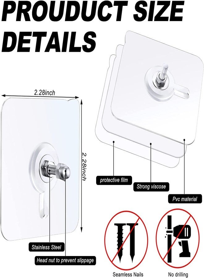 UMANATH Wall Hooks for Hanging Strong, Adhesive Hooks for Wall Heavy Duty, Wall hangings, Kitchen Accessories Items, Sticky Photo Frame Hangers (Pack of 20, Nail Hook) - Image 3