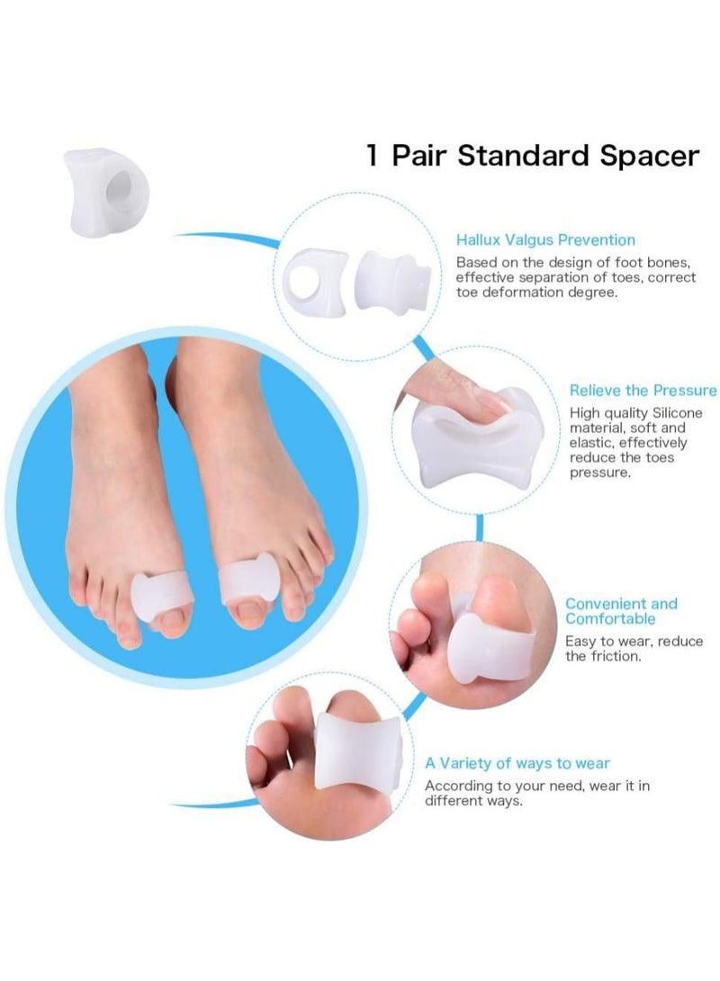 XUN Bunion Corrector Splint Cushions Orthopedic Toe Separator Support Splint Turf Brace Spacer Straightener Protector Socks Hammertoe Relief Pain Treatment Elastic Cushion Hammer Toe Aid Alignment Insole - Image 3