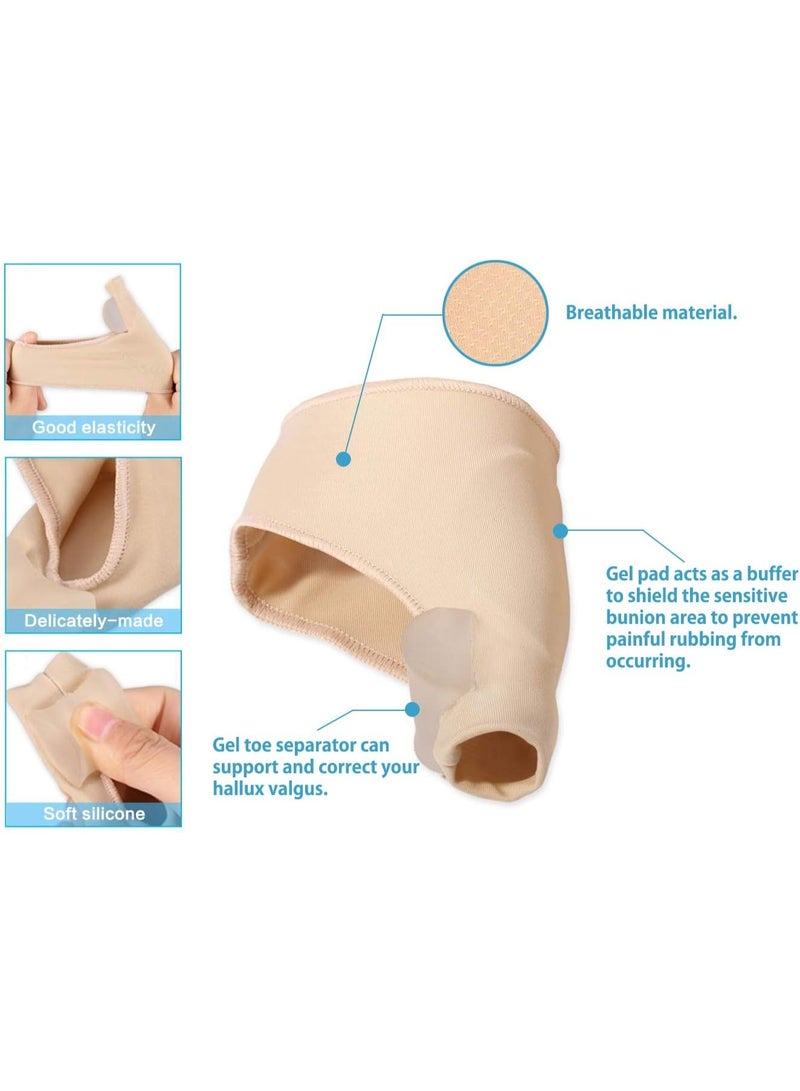 XUN Bunion Corrector Splint Cushions Orthopedic Toe Separator Support Splint Turf Brace Spacer Straightener Protector Socks Hammertoe Relief Pain Treatment Elastic Cushion Hammer Toe Aid Alignment Insole - Image 2